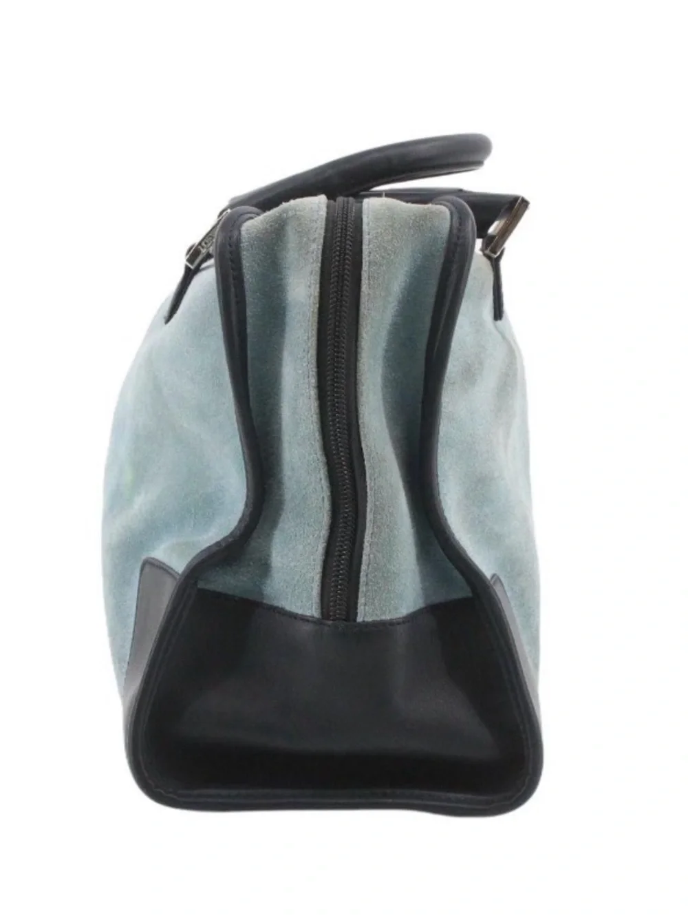 Final Price~ Loewe Blue Suede Tote with Black Leather Trim